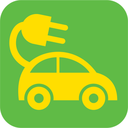 Electric vehicle charging station icon