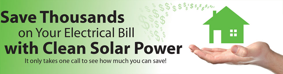 Solar power savings banner